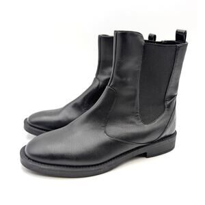Ninety Union Cassidy Chelsea Ankle Boots Round Toe Women's Black Size US8 EU38